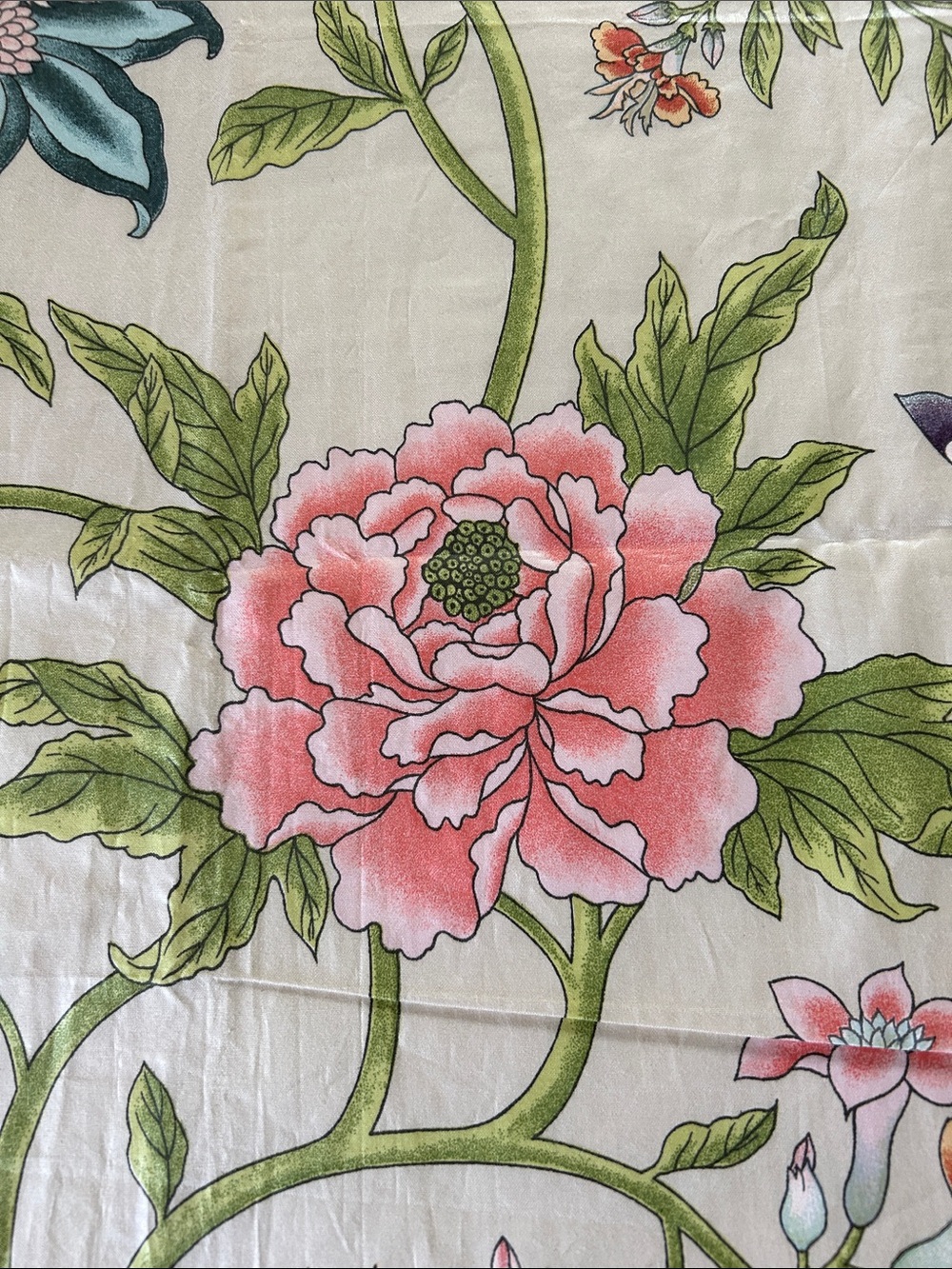 Exotic Floral coated fabric Panel  for arts and crafts Decor